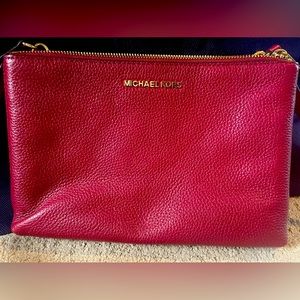 Micheal kors red and brown crossbody bag!